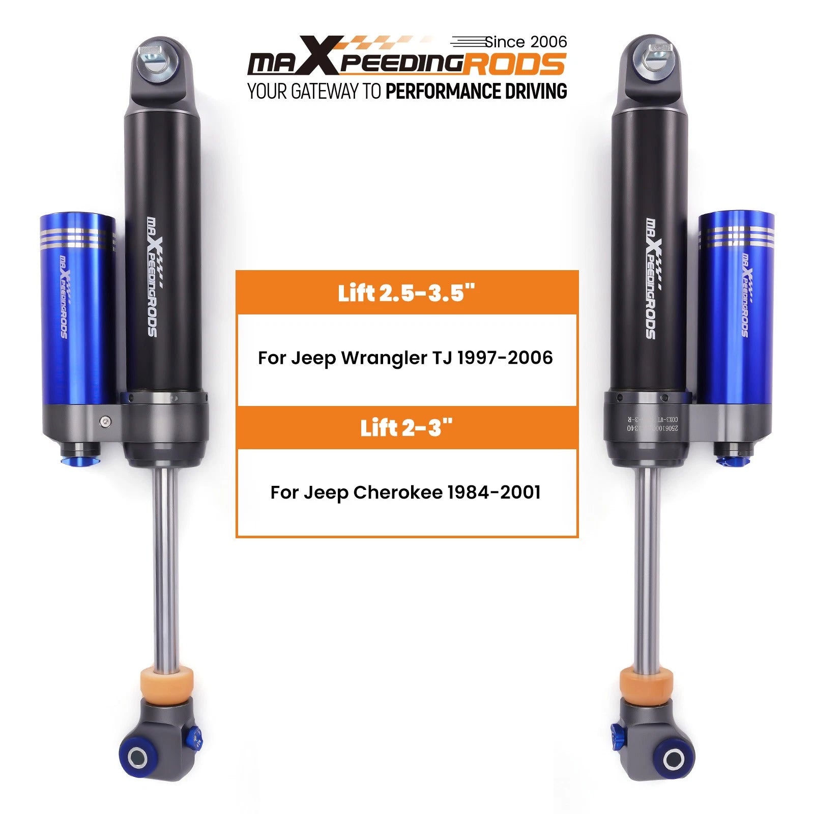MaXpeedingrods Rear Shock with Remote Reservoir for Jeep Wrangler TJ (1997–2006)