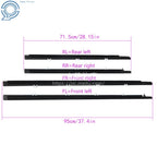 Set of 4 Window Weatherstrip Seals for Acura TSX (2009–2014) Chrome