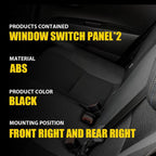 Set of 2 LH+RH Rear Side Window Upper Switch Bezel Trim for Toyota Yaris (2012–2014)