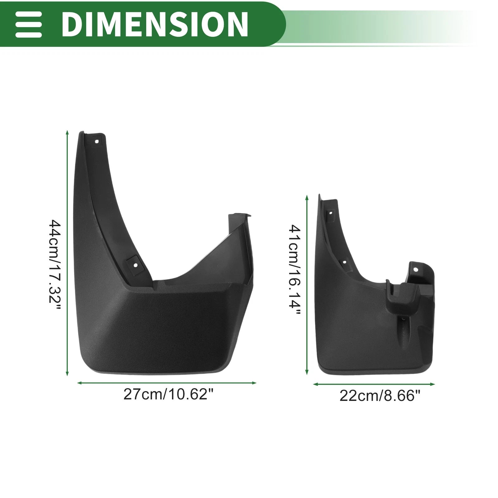 Mud Flaps Splash Guards for Honda Ridgeline (2007–2012)