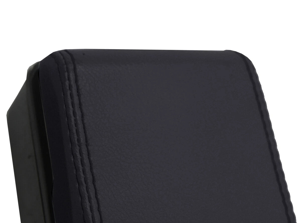 Console Lid Armrest Cover for Nissan D22 Frontier (1999–2004) Black PVC Leather