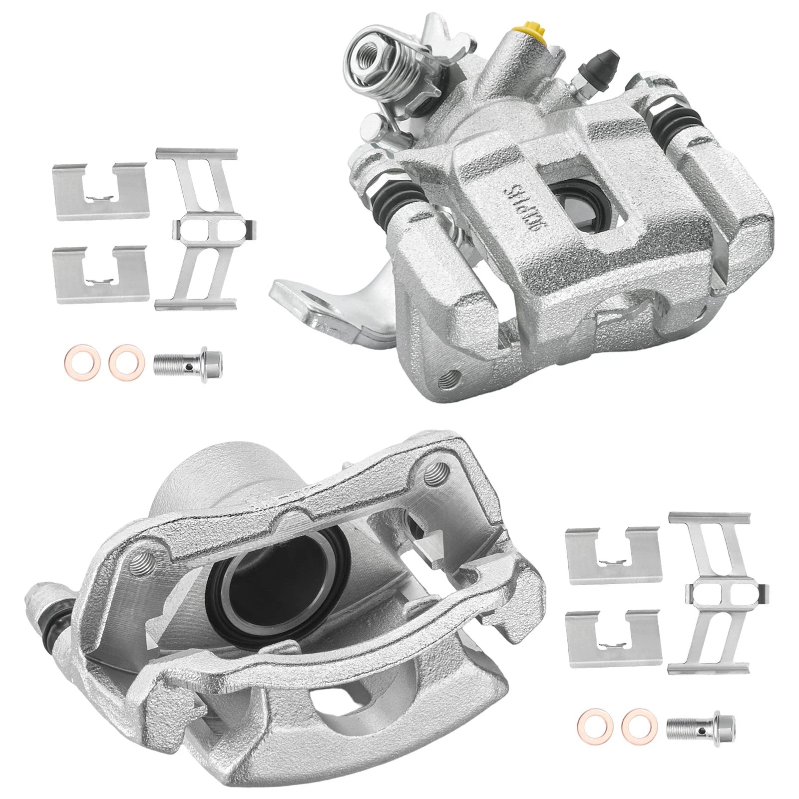 Pair Rear Brake Calipers w/ Bracket for Honda Civic (2006–2015) & Acura ILX (2013–2015)