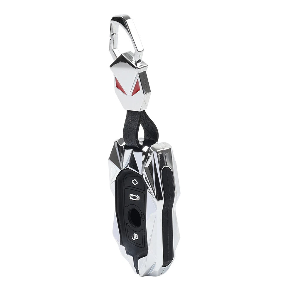 Silver Remote Key Fob Cover for BMW 1 2 3 4 5 6 7 Series X3 X4 M2 M3 M4 M5 M6