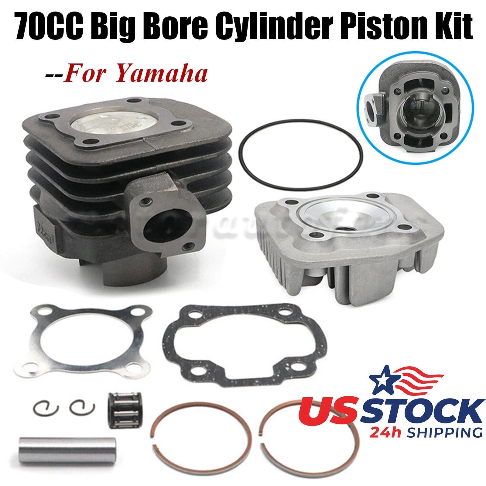 70CC Big Bore Cylinder Piston Kit for Yamaha JOG Vino Zuma (50cc)