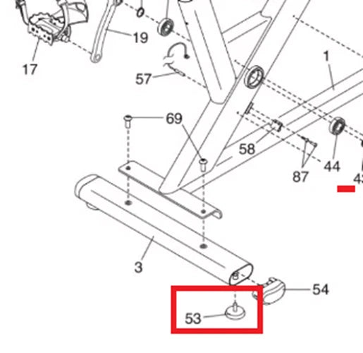 Leveling Foot Pad for Pro Form Pro Trainer 500 Bike (PFEX30124.0)