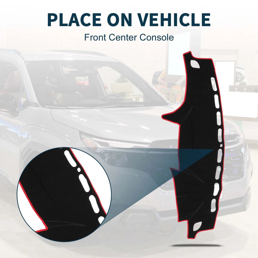 Dashboard Dash Cover Mat for Subaru Forester (2007–2012) Black Red
