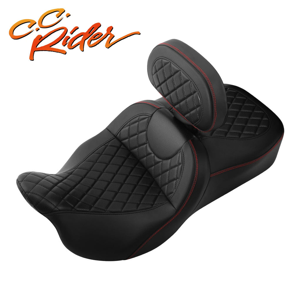 Driver Passenger Seat & Rider Backrest for Harley Touring Tri Glide (2009–2023)