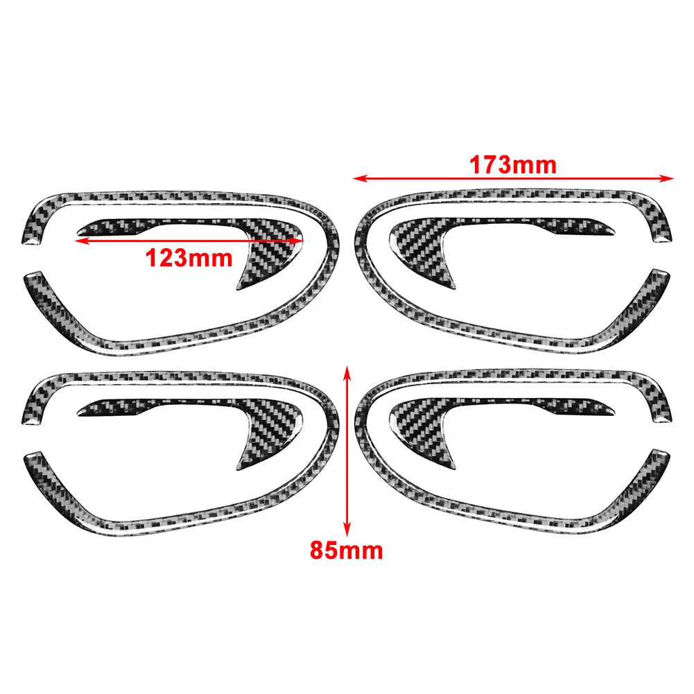 8Pcs Carbon Fiber Interior Door Handle Bowl Trim for Honda Civic (2006–2011)