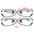 8Pcs Carbon Fiber Interior Door Handle Bowl Trim for Honda Civic (2006–2011)