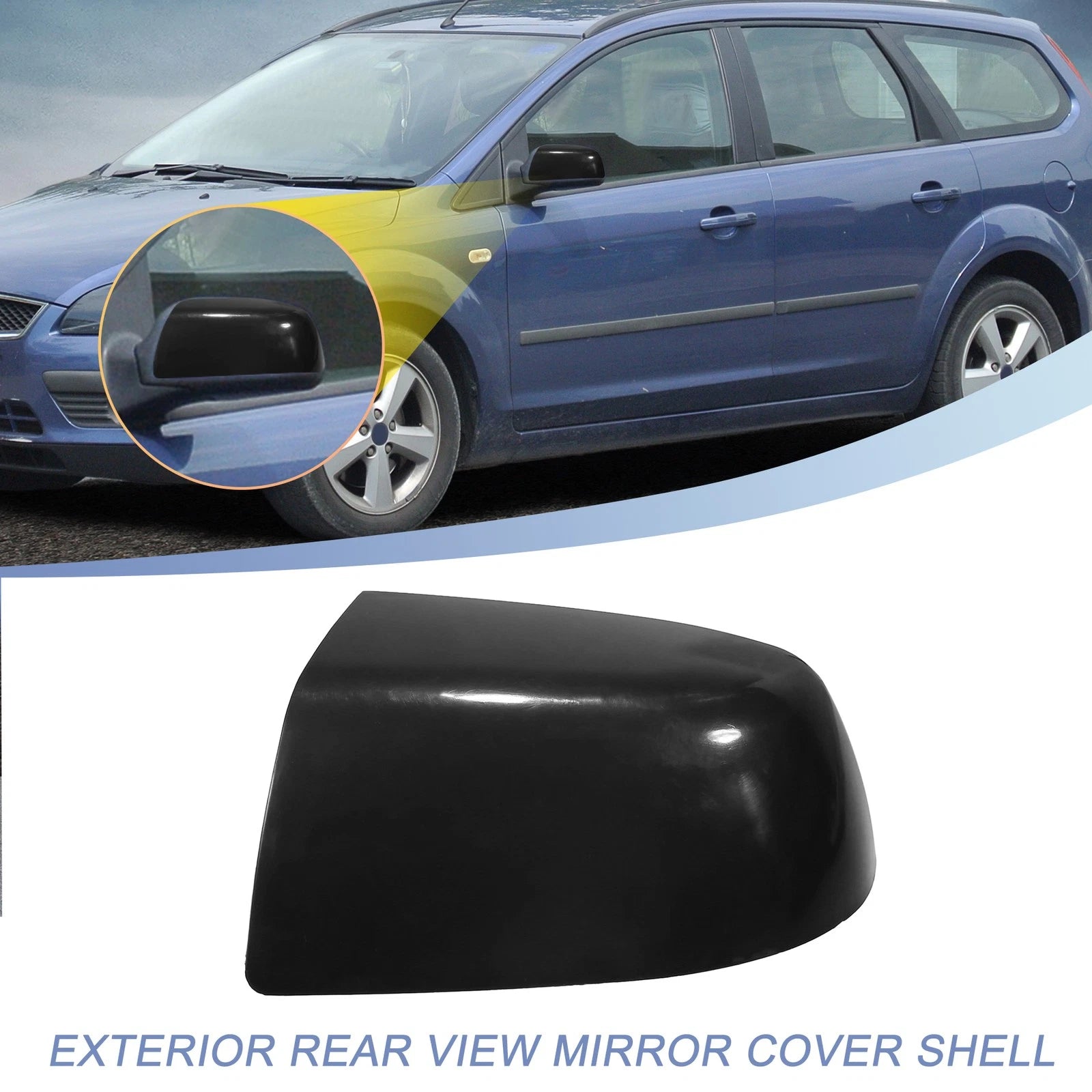 Front Left Rearview Mirror Cap Shell for Ford Focus Mk2 (2005–2011)