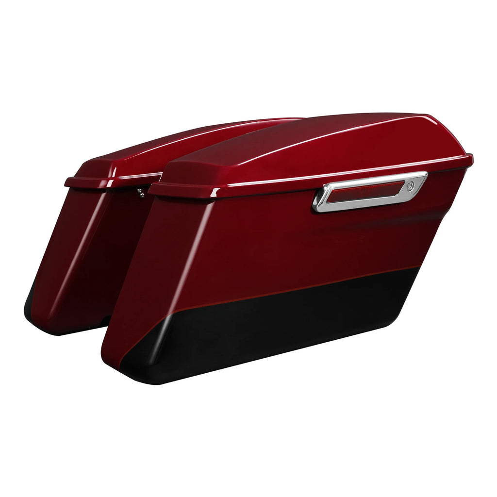 Hard Saddlebags for Harley Street Road Glide (2014–2023) Billiard Red/Vivid Black