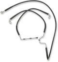 Drag Specialties Brake Line for Harley Davidson (Front, +4", Black) 614085-4BLK