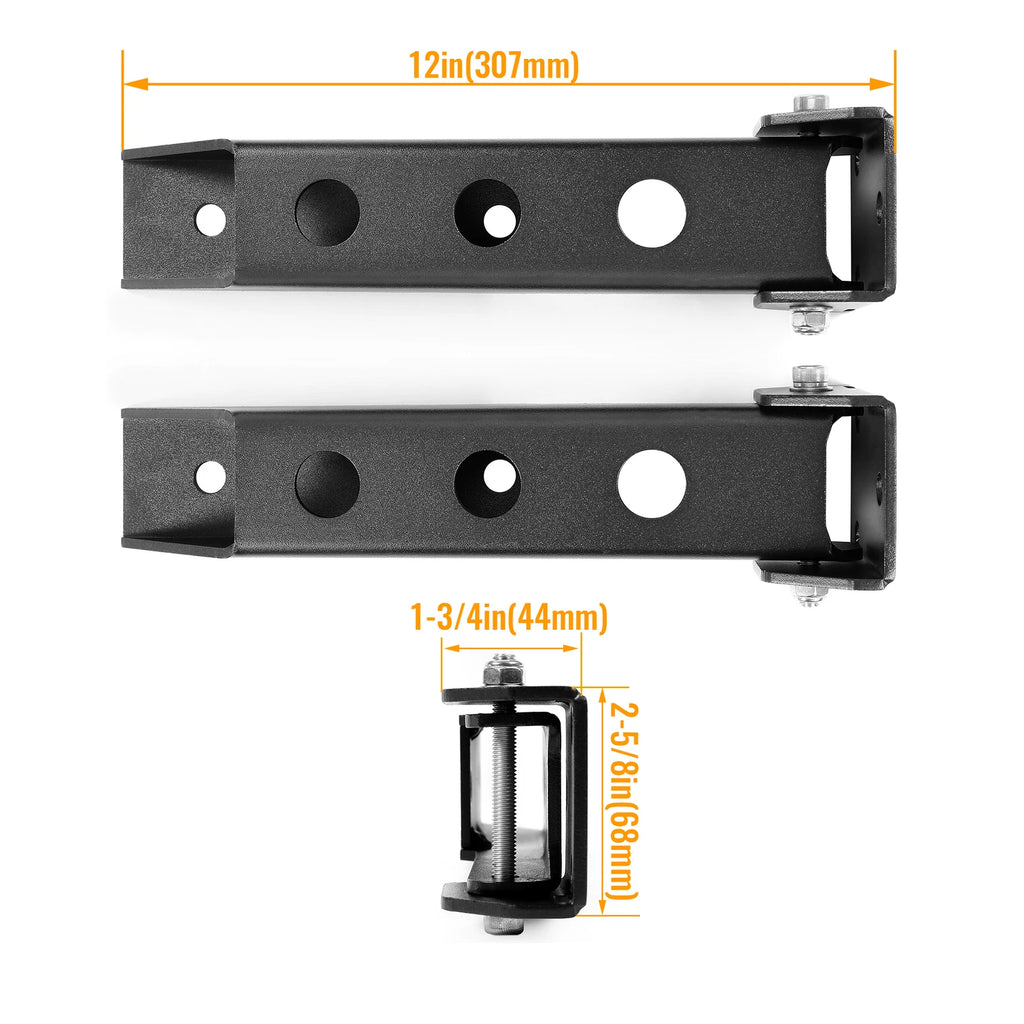 Pair Rear Tailgate Door Hinges for Jeep Wrangler JK (2007–2018)