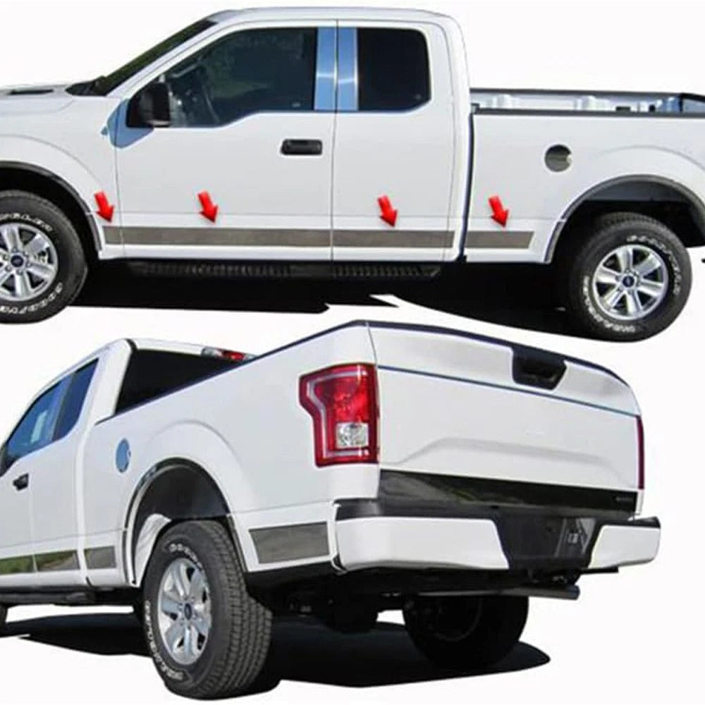 Upper Rocker Panel Trim Kit Luxury FX for Ford F-150 Super Cab 2015–2020