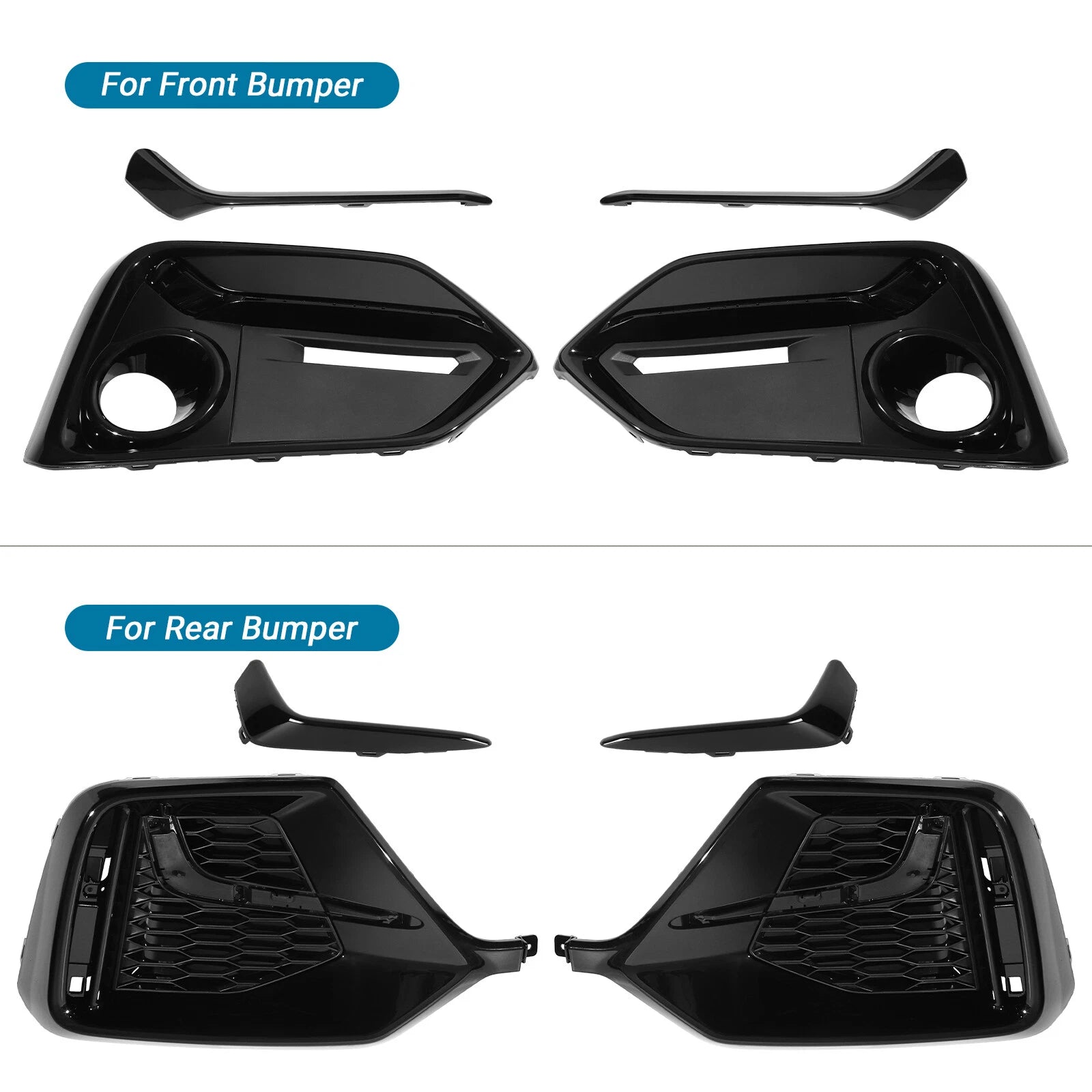 Fog Light Garnish Covers for Honda Civic FK7 Hatchback (2017–2021)