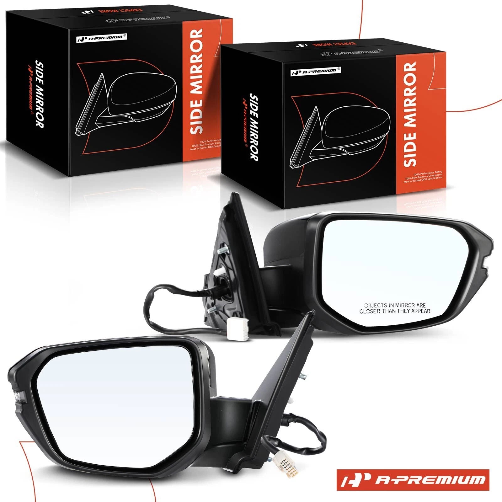 Power Mirrors with Manual Fold & Signal Light for Honda Civic (2016–2021)