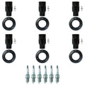 Set of 6 NGK Standard Spark Plugs & Coil Boots for 3000GT Camry ES300 GS300 M30 V6