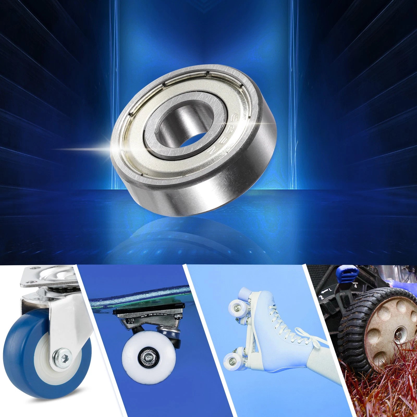 2 Pcs 629ZZ Deep Groove Ball Bearings for Car (9x26x8mm)