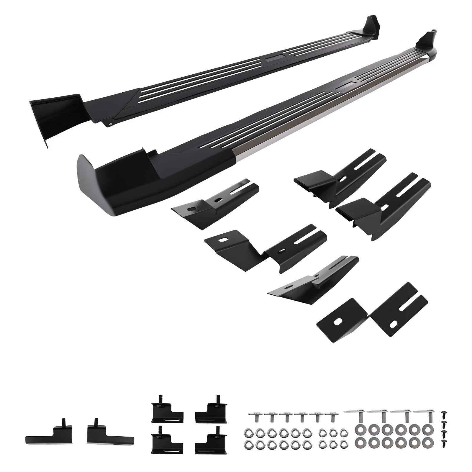 Nerf Bar Running Board for Ford Explorer (2013-2018) Black Silver 350LBS