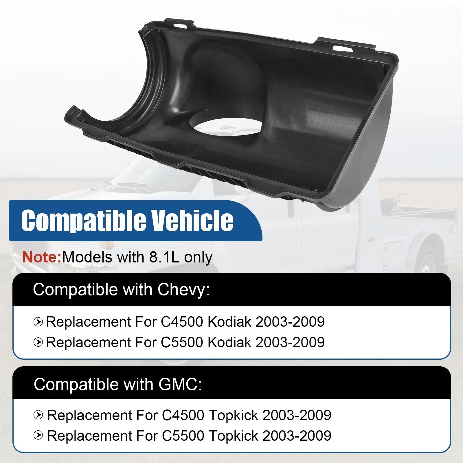 Upper Air Box Cleaner Housing for Chevrolet Kodiak GMC Topkick (2003–2009)