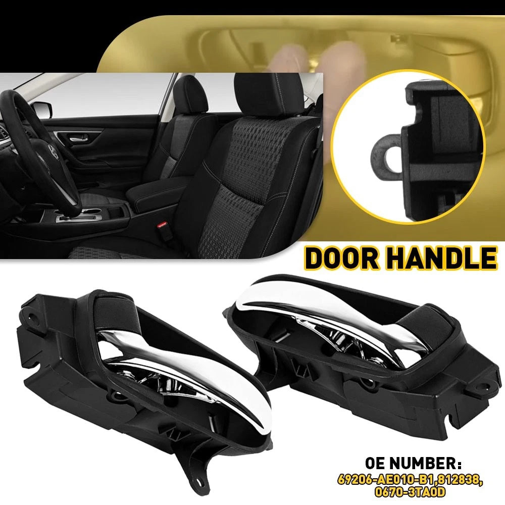 Left/Right Pair Inside Door Handle for Nissan V (80671-3TA0D, 80670-3TA0D)