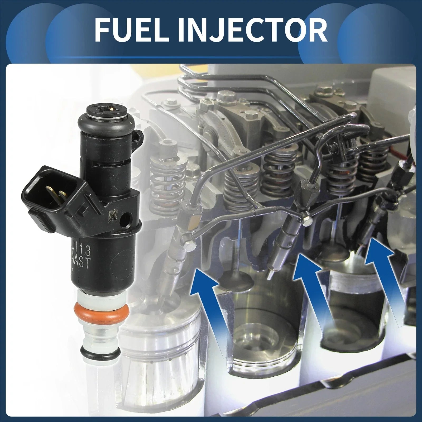 Fuel Injector Set for Honda Accord 2003-2007 2.4L 3.0L - 4 x Black Injectors