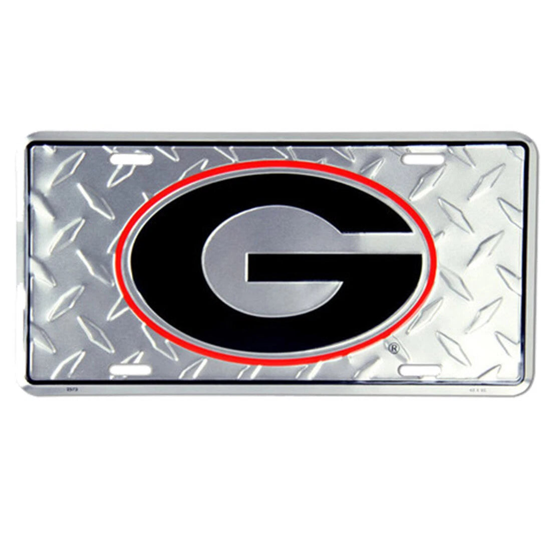 Georgia Bulldogs Diamond Aluminum License Plate Sign Tag