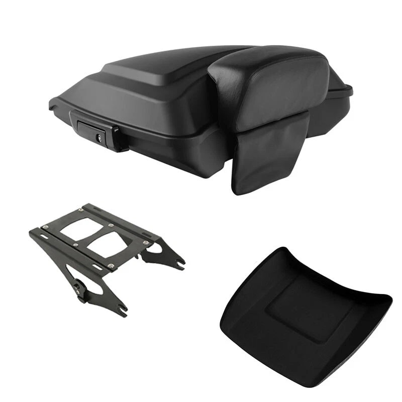 Matte Black Razor Trunk Backrest Mounting Rack for Harley Touring (2014–2026)