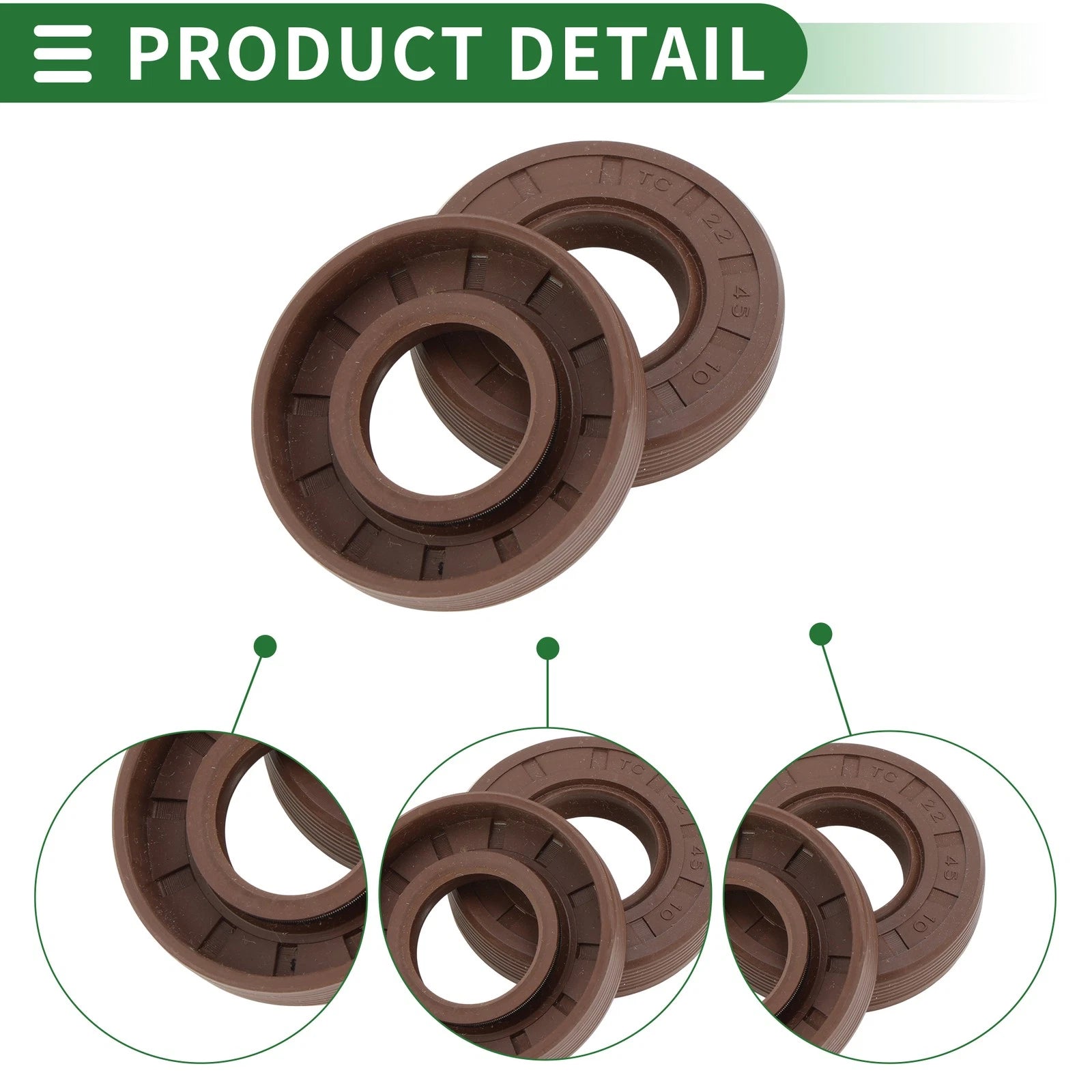 Set of 5 Oil Seals FKM Rubber 22x45x10mm for Various Models 