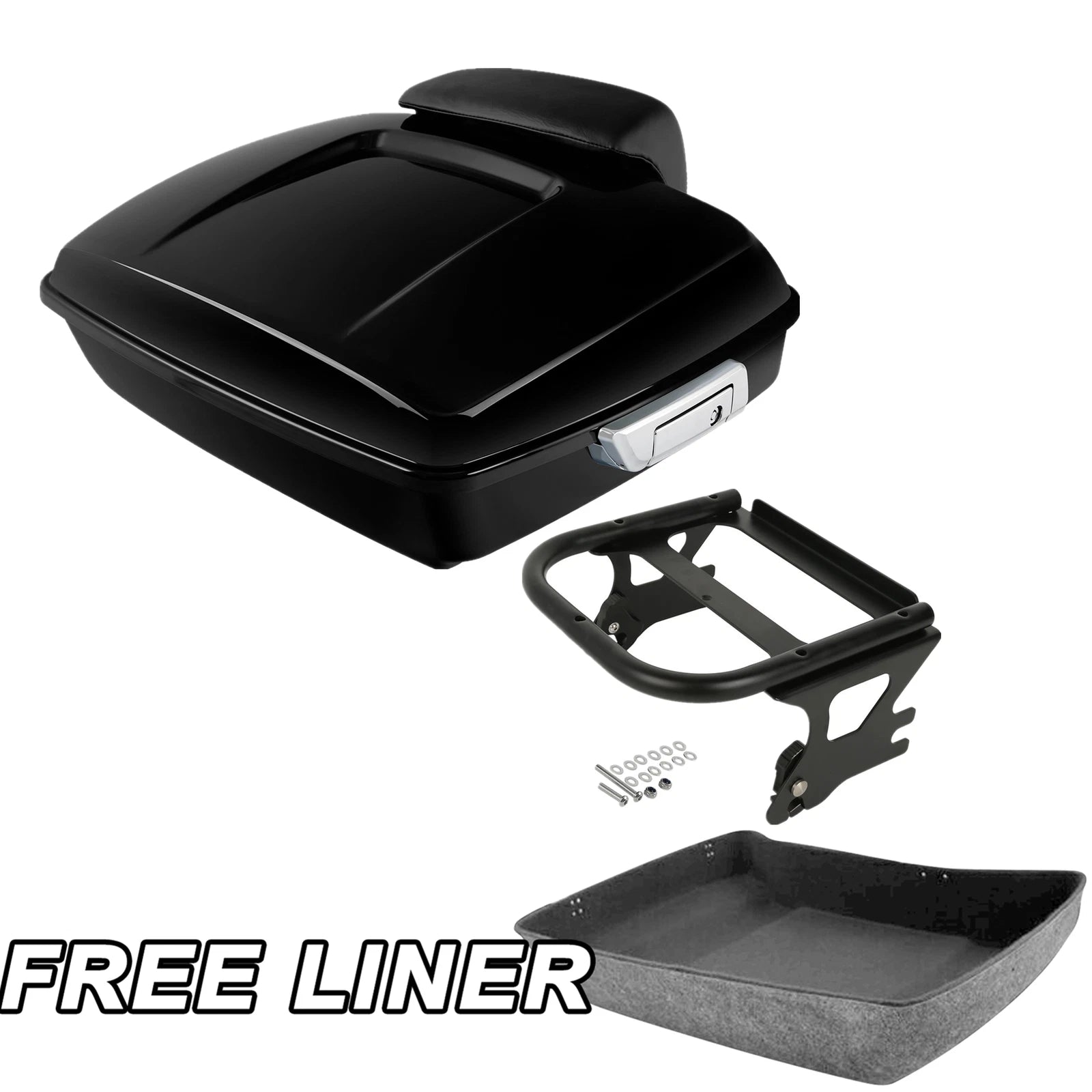 Chopped Trunk & Mount Rack Backrest Pad for Harley Touring (1997–2008)