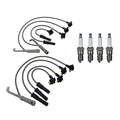 Denso 8mm Wire Set & 4 U-Groove Spark Plugs for Mazda B2300 (1994–2006)