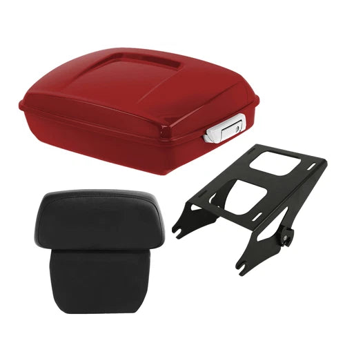 Chopped Trunk Pad Mount for Harley Touring (2014–2024) Wicked Red Glossy