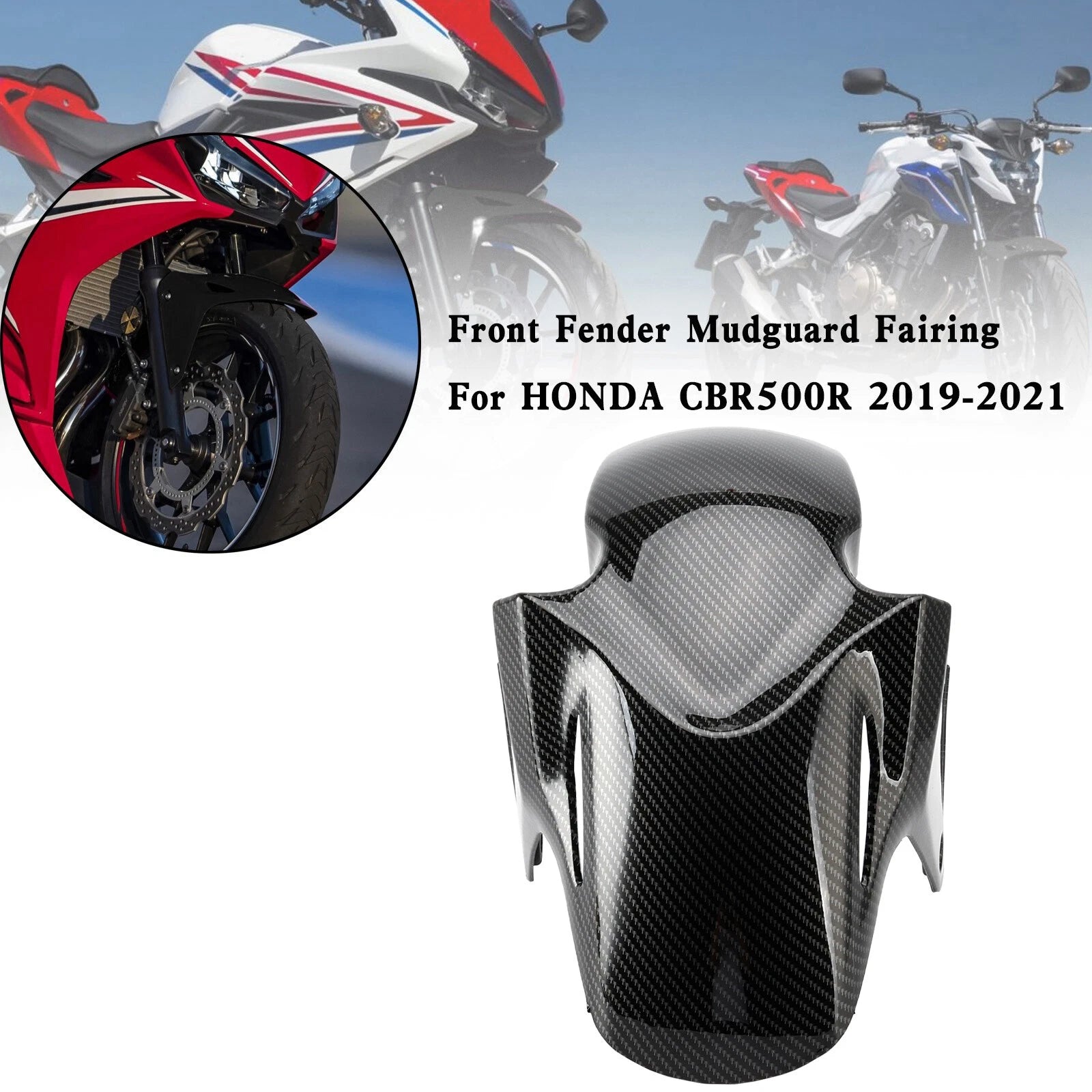 Front Fender Mudguard Fairing for Honda CBR500R (2019–2021) CBR400 (2022–2023)