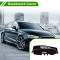 Dashboard Cover Mat for Audi A3 (2014–2020) Sun Protector Black Red