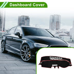 Dashboard Cover Mat for Audi A3 (2014–2020) Sun Protector Black Red