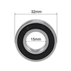 Set of 4 Deep Groove Ball Bearings 6002-2RS 15x32x9mm Double Sealed Chrome