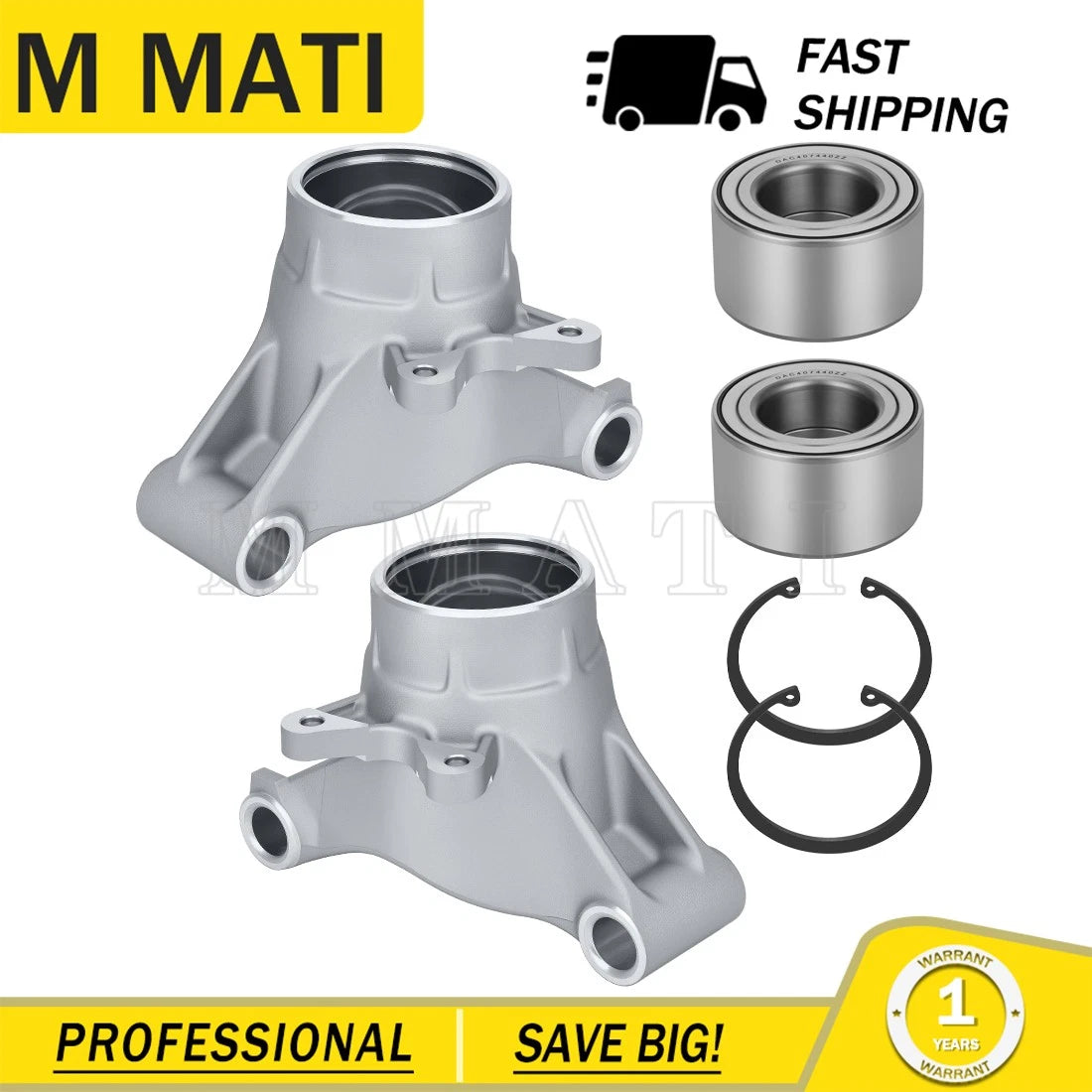 2X Rear Left Right Wheel Carrier & Bearings for Polaris RZR S 800 (2009–2014)
