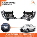 CCFL Projector Headlights Angel Eyes Black for Toyota Hilux SR5 (2011-2014)