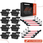 8x Ignition Coils & Spark Plug Wire Kits for GMC Chevy Silverado 