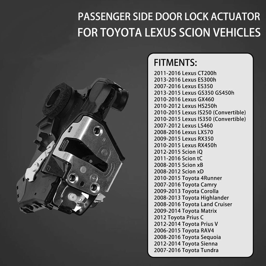 Door Lock Actuator for Toyota Camry Tundra Lexus GX460 Scion (2007–2019)