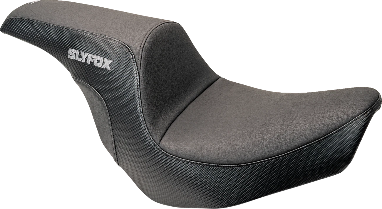 Lowrider Drifter Seat for SLYFOX (Gray Logo, Smooth Vinyl, Carbon Fiber)