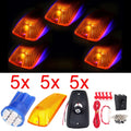 5X 8-SMD LED Amber Roof Cab Marker Lights for Truck