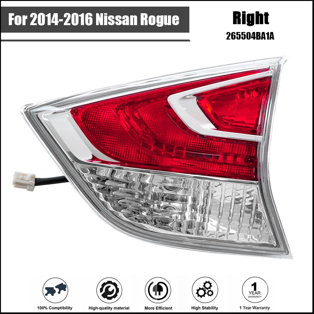 Tail Light Assembly for Nissan Rogue (2014–2016) Passenger Right LED Clear