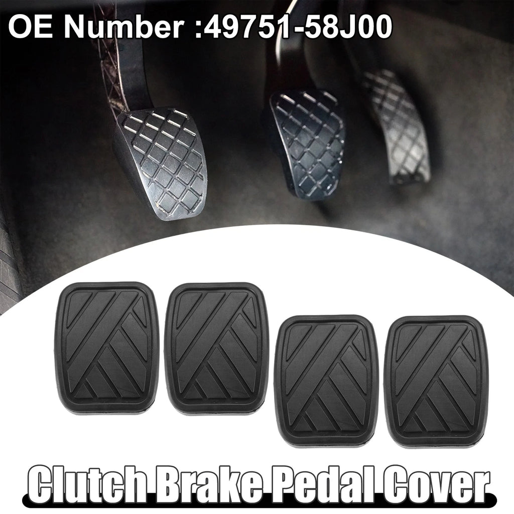 Set of 4 Anti-Slip Clutch Brake Pedal Covers for Suzuki SX4 (2007–2014)
