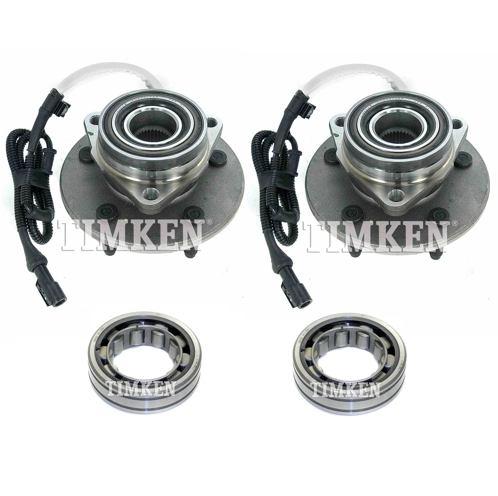 Front and Rear Wheel Bearings & Hubs Kit for Ford F-150 (2004–2020)