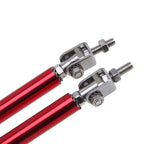 Red Adjustable Front Bumper Lip Splitter Strut Rod Tie Support Bar for Universal (2pc) (2000-2020)