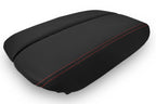 Armrest Cover for Audi A8 (2011–2017) Leather Black Red Stitch