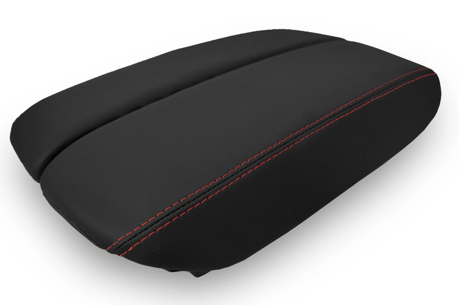 Armrest Cover for Audi A8 (2011–2017) Leather Black Red Stitch