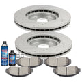 Set of 2 Front Disc Rotors + Ceramic Brake Pads for Honda Accord Acura TSX