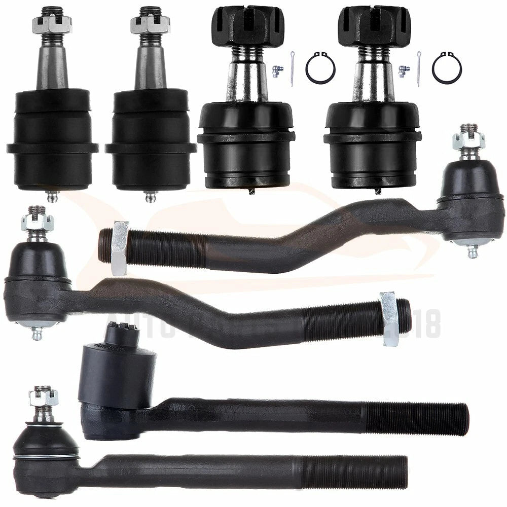 Set of 6 Front Upper Lower Ball Joints Tie Rod Ends for Jeep Grand Cherokee (1999–2004)